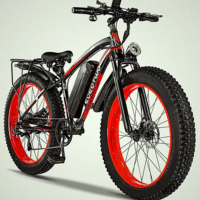 1500W Electric Bike for Adult 34MPH 60Miles Mountain 26" Fat Tire Cruiser E-bike