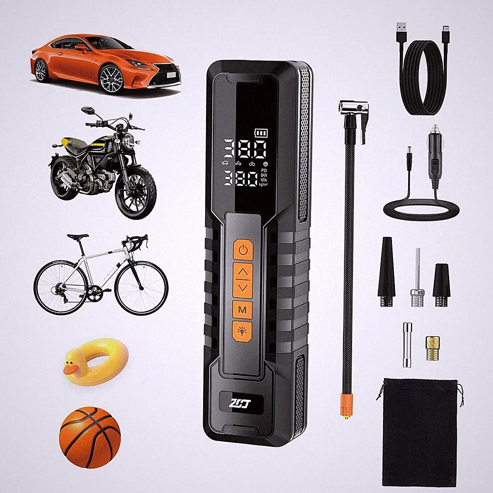 150PSI Portable Tire Inflator, Cordless Air Compressor Pump with 6000mAh Batt...