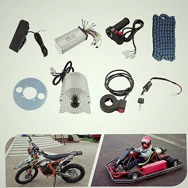 2000W 60V Electric Brushless DC Motor W/ Controller Kit Scooter Go-kart Tricycle