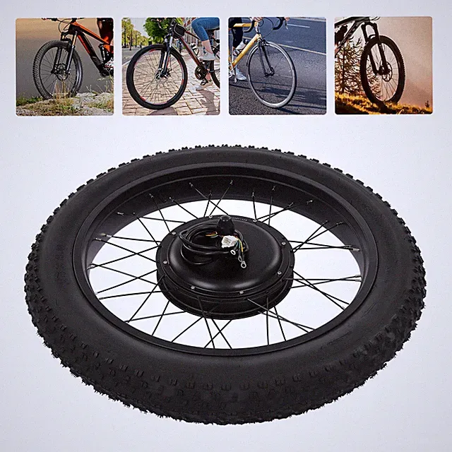 24" 48V Electric Bicycle Front Wheel Hub Motor Kit E-Bike Conversion Kit 1500W