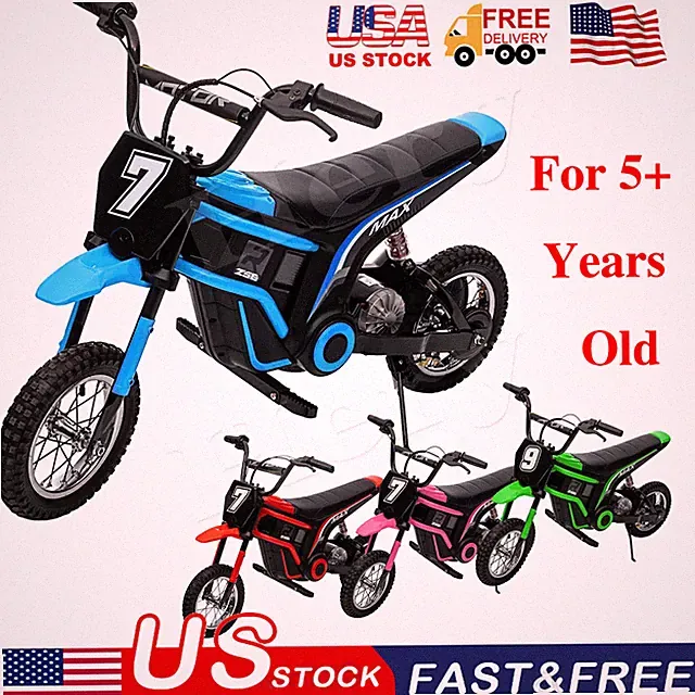 24V Kids Ride on Motorcycle Off-Road Electric Dirt Bike Fast Speed Toys 5+Age