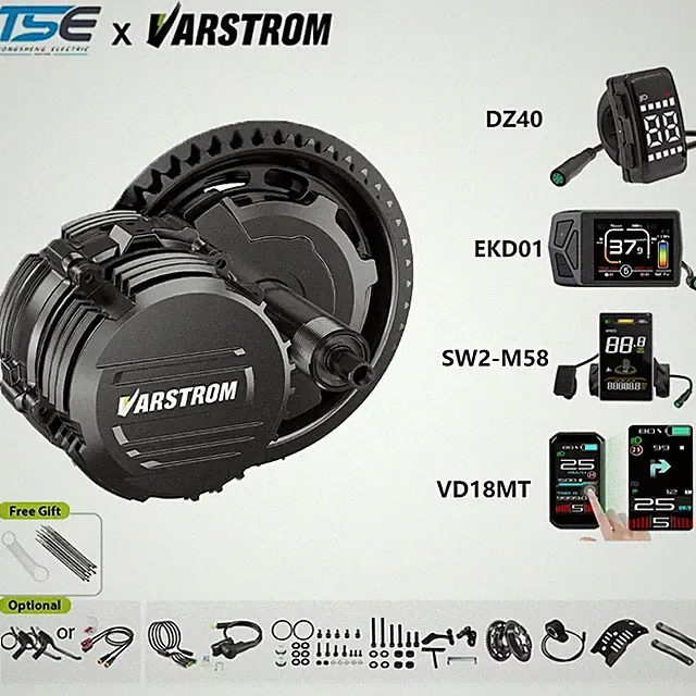 48V1000W Mid Drive Motor Kit TSDZ16 Torque Sensor Ebike Conversion Kit BB68-73MM