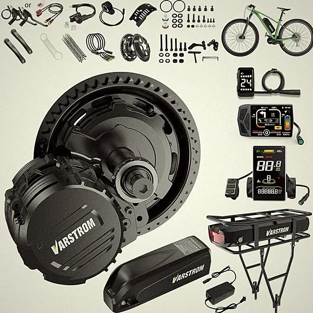 48V1000W Tongsheng Mid Drive Motor TSDZ16 Torque Sensor EBike Conversion Kits US