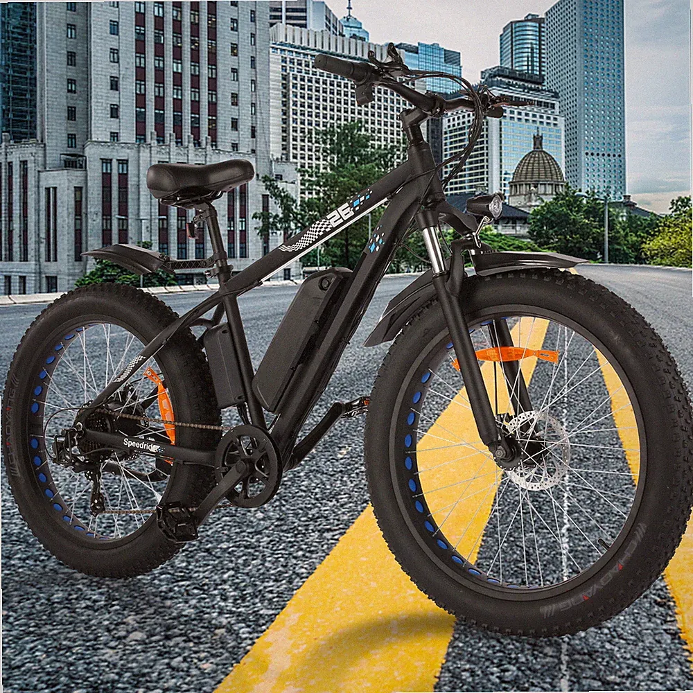 500W Electric Bike for Adults 26In City Beach Snow Mountain Bicycle 48V Battery