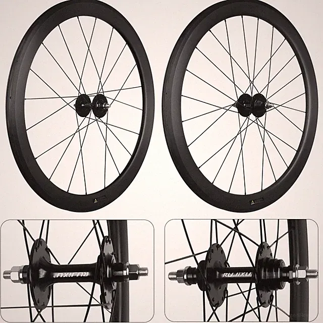 700C Carbon Road Bike Wheelset Fixed Gear V-Brake Vacuum Integrated Wheels