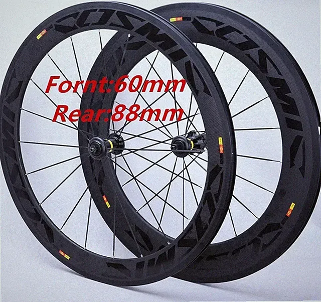 700C Road Bike Carbon Fibre Wheelset Clincher Tubeless Bicycle Wheels Disc Brake