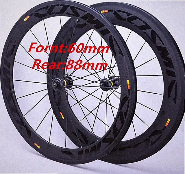 700C Road Bike Front 60mm+rear 88mm UD Full Carbon Bicycle Clincher Wheelset