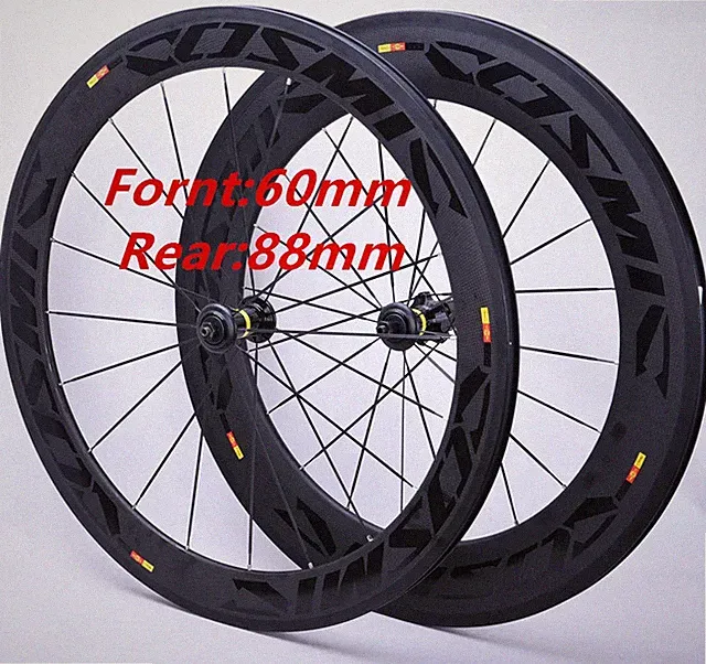 700C Road Bike UD Full Carbon Fibre Wheelset Clincher Tubeless V Brake