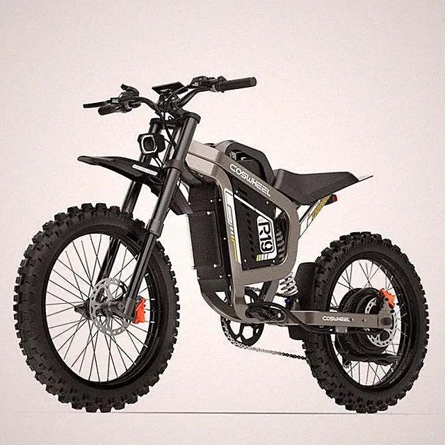 9000W Off-road Electric Motorcycle Bike 72v 40ah E Bicycle 60mph Long Range