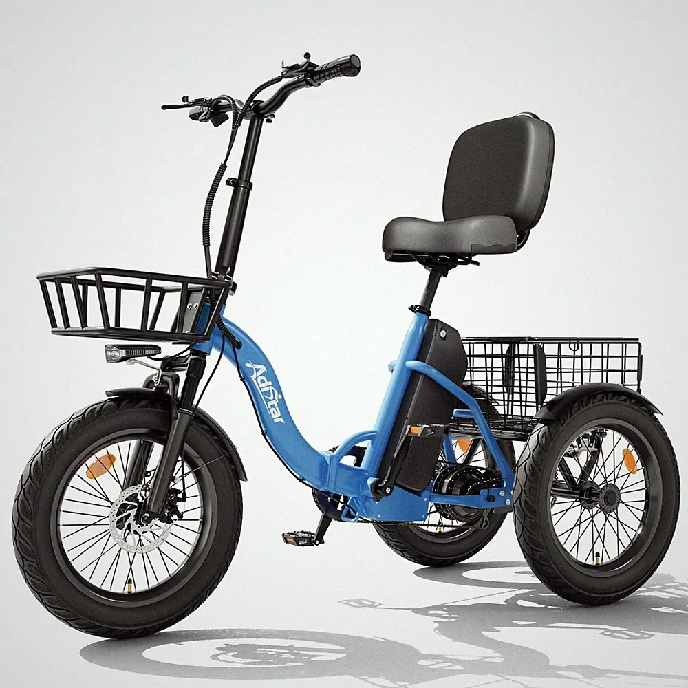 ADISTAR Electric Trike for Adults, 48V 15.6Ah 3 Wheel Electric Bicycle 60 Miles