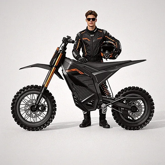 Adult Electric Dirt Bike 6000W Peak Electric Motorcycle 60V 30AH 50MPH 226N.m