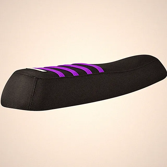 AMYET V9 G60 ebike gripper seat cover all BLACK w/ PURPLE ribs #520