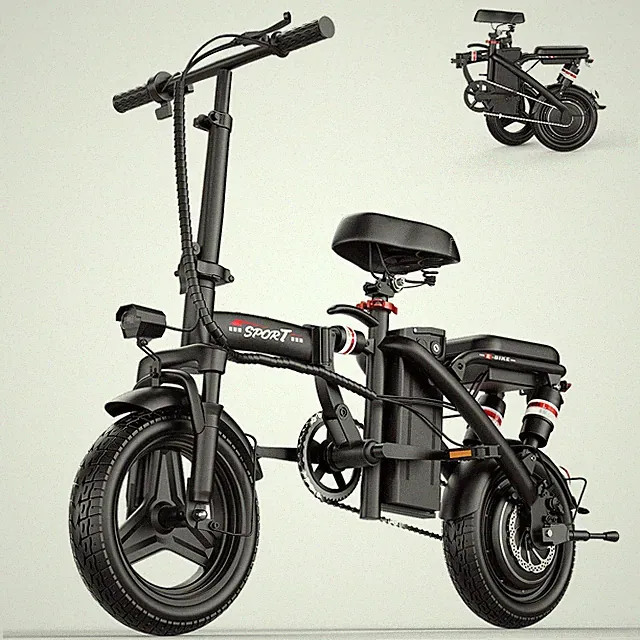 ASKGO 14"Folding Electric Bike for Adults, 1500W Peak Motor Ebike, 45 Miles Long