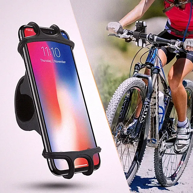 Bicycle Mount Handlebar Silicone Holder Bike Non-Slip Strap for Smart Phones