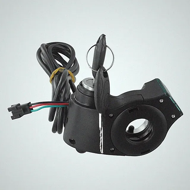 Bike Scooter Thumb Throttle Lock with Key and Accurate Voltage Display