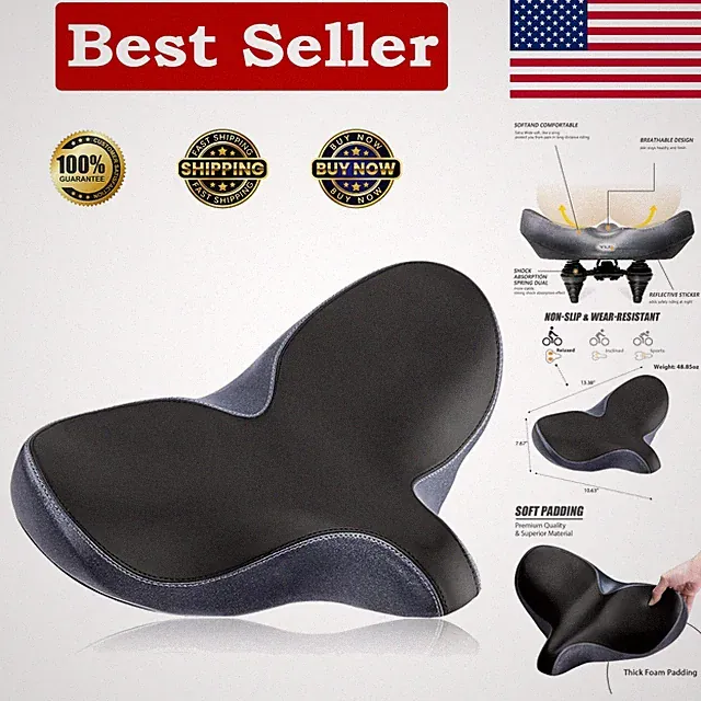 Comfort-Driven Universal Bike Seat for Cruiser, Electric & Mountain Bikes