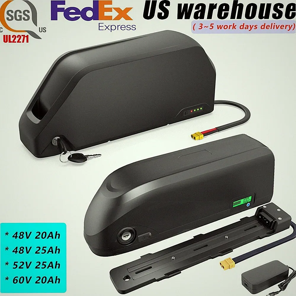 E-bike battery 48V 52V 60V 20Ah 25Ah Lithium for Electric Bicycle 0~2000W Motor