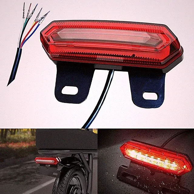 E-bike Taillight 36V/48V/60V Bicycle Rear Light Brake Light Turn Signal Light