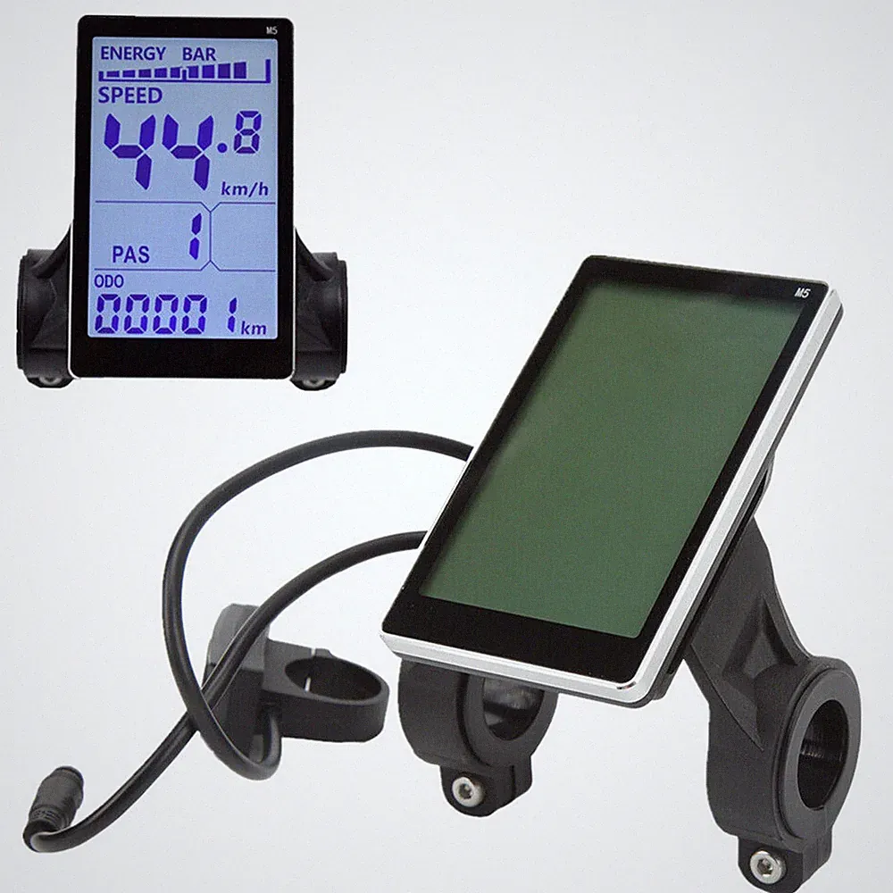EBike 24/36/48/60V 5 Pin LCD Display Speed Meter Electric Bicycle Speedometer