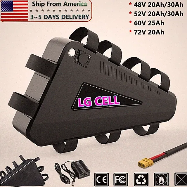 Ebike Battery 48V 60V 72V 20Ah 30Ah Li-ion Battery Pack for 0~3000W Bafang Motor