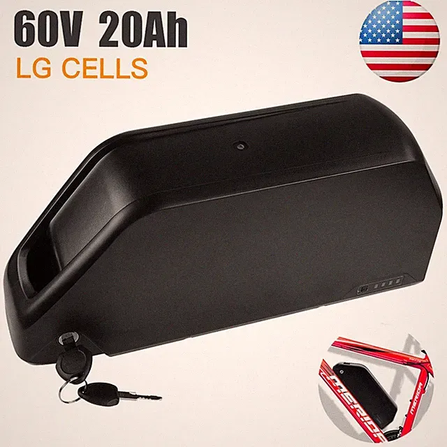 Ebike Battery 60V 20Ah LG Cells Li-ion Pack for 250w-2000W Electric Bike Motor