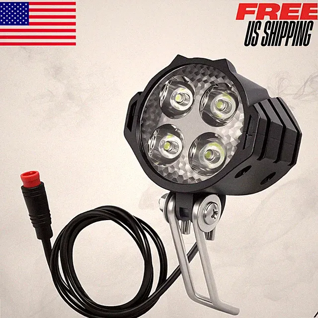 Ebike Headlight Front Light For 36V 48V Battery Systems 12V-60V Waterproof