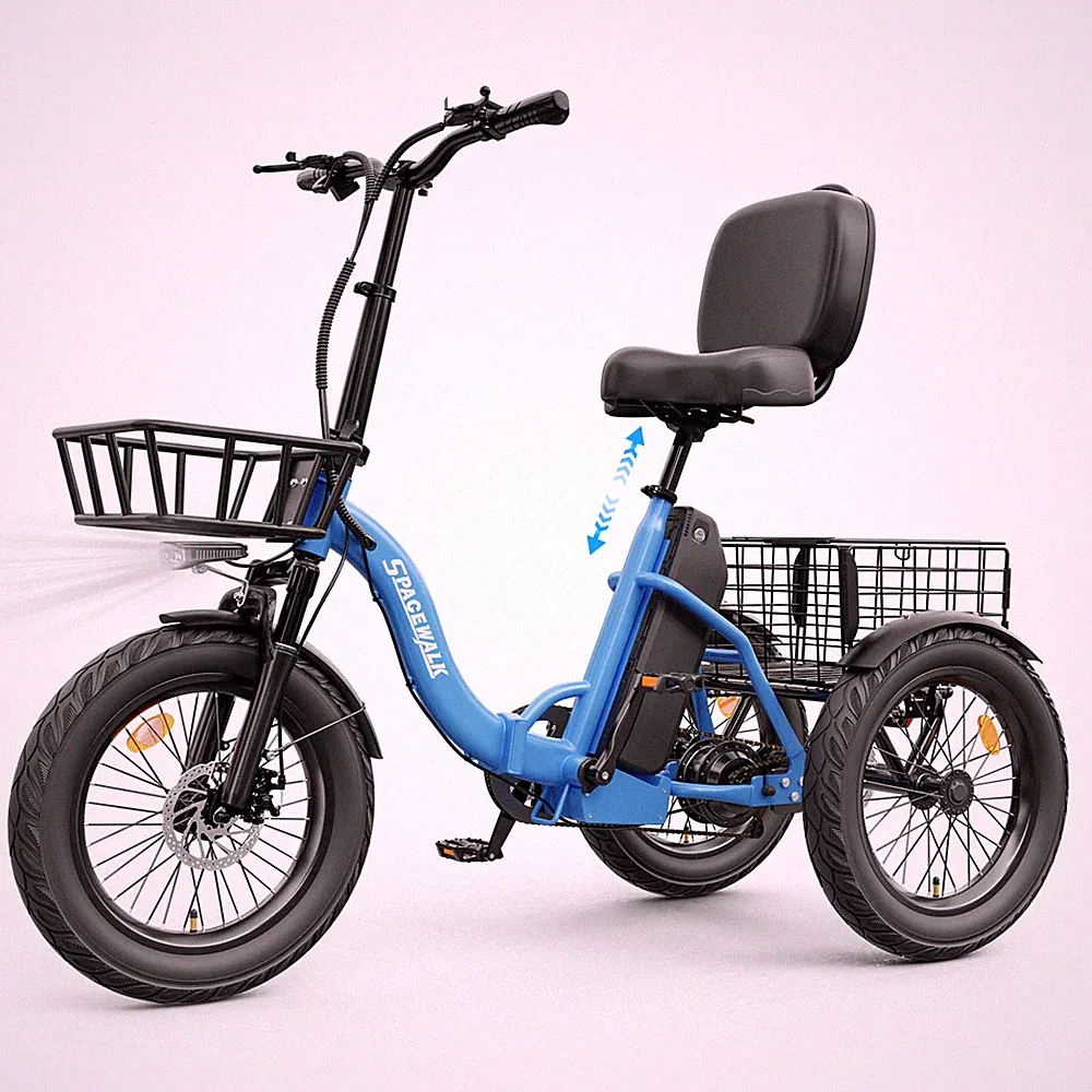 Eilleo Electric Trike for Adults, 48V 15.6Ah 3 Wheel Electric Bicycle 60 Miles