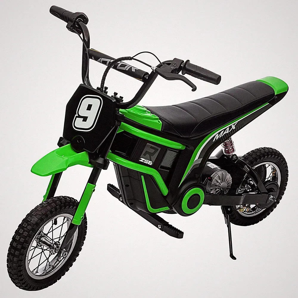 Electric Dirt Bike 24V Ride on Toys for Big Kids 350W Motorcycle w/Music & LED