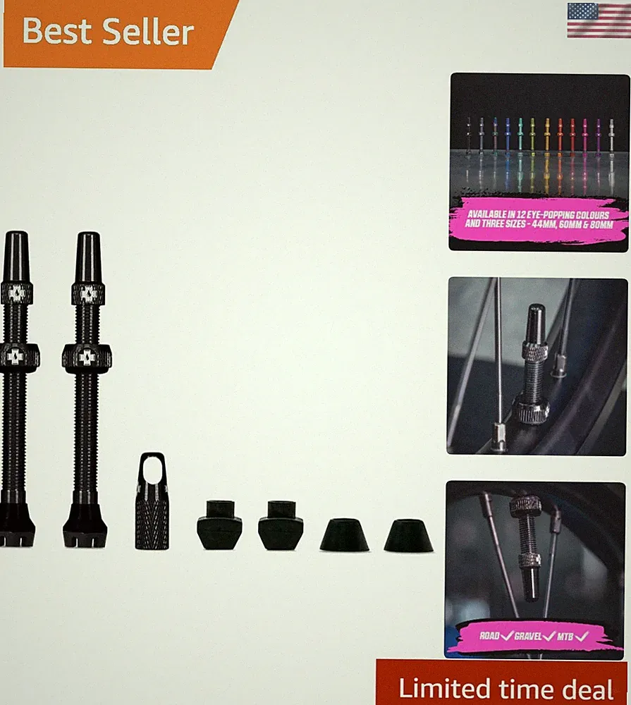Leak-Proof Tubeless Valves V2 – 60mm Universal Fit for MTB, Gravel & Road Bikes