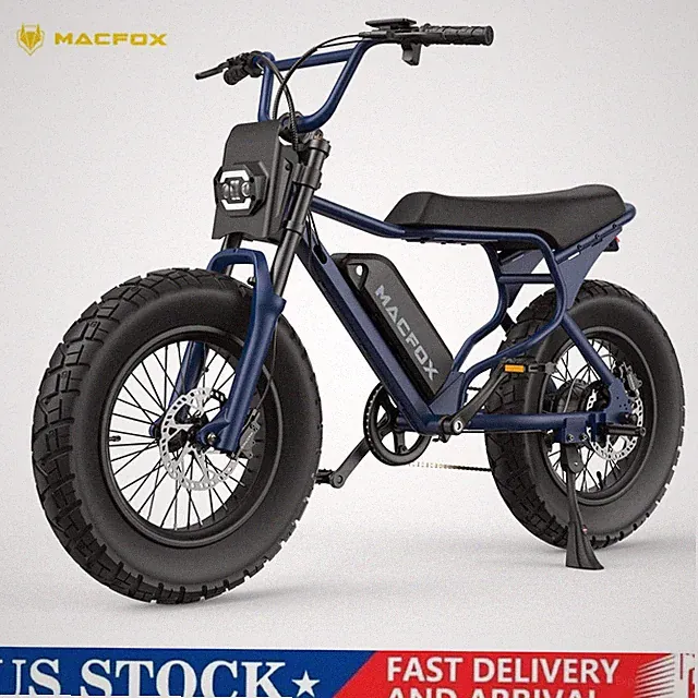MACFOX X7 Electric Bike 750W Peak Power Top Speed 20mph 35-70miles - Blue