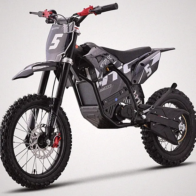 MotoTec Dirt Bike Pro Electric 60V 2000W Grey MotoTec Pro Bike