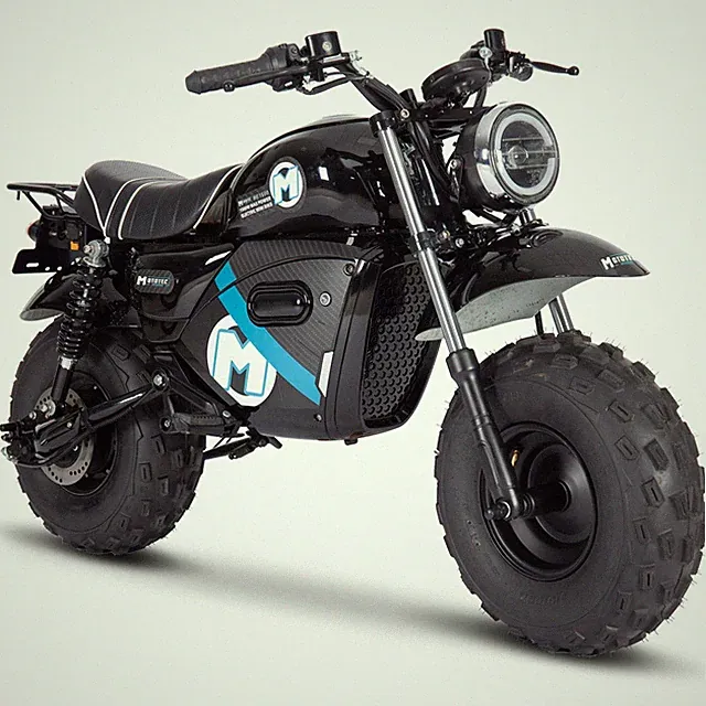MotoTec Mini Bike 60v 1500w Electric Powered Lithium Black Bike
