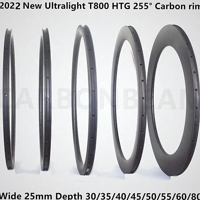 Super Light 700c Carbon Fiber Cyclocross Road Bike Rims Clincher Tubeless 24 28H