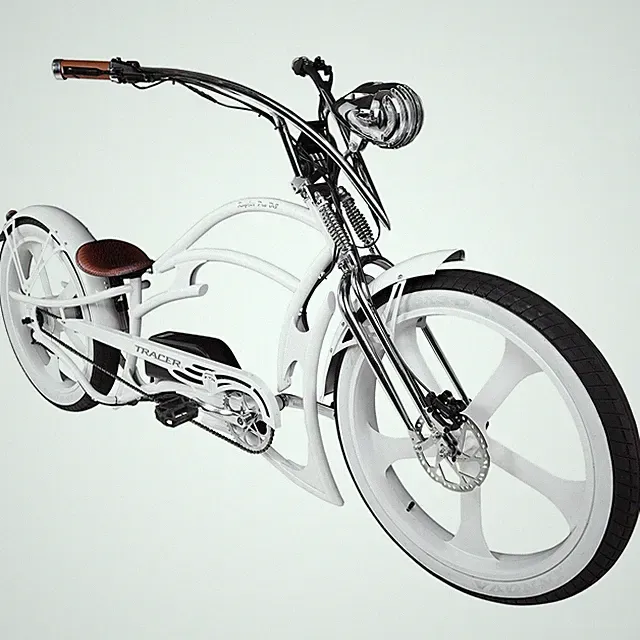 Tracer Raptor 800W 26" Stretch Cruiser Electric Bike 5 PAS 60mi 30mph for Men