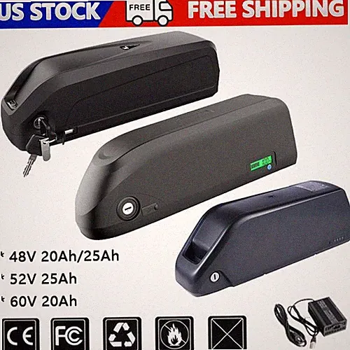 UPP Ebike Battery 60V 52V 48V 25Ah 20Ah LG Lithium Bicycle battery 0-2000W Motor